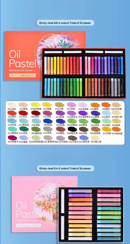 Artist Oil Pastel Set – 24/36/48 Colors Soft, Non-Toxic Sticks for Drawing, Painting & Graffiti Art
