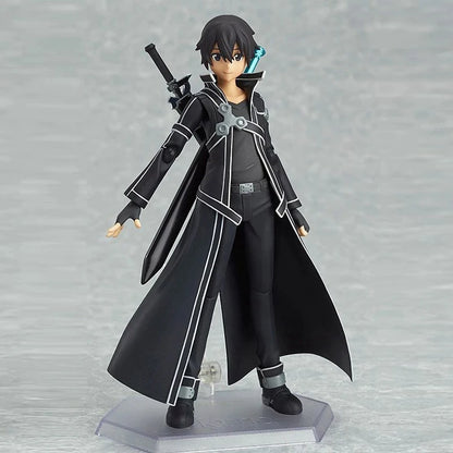 Kirigaya Kazuto Action Figure, Kirito Anime Figurines Sword Art Online, Detachable and Movable Joints Model PVC 15 CM