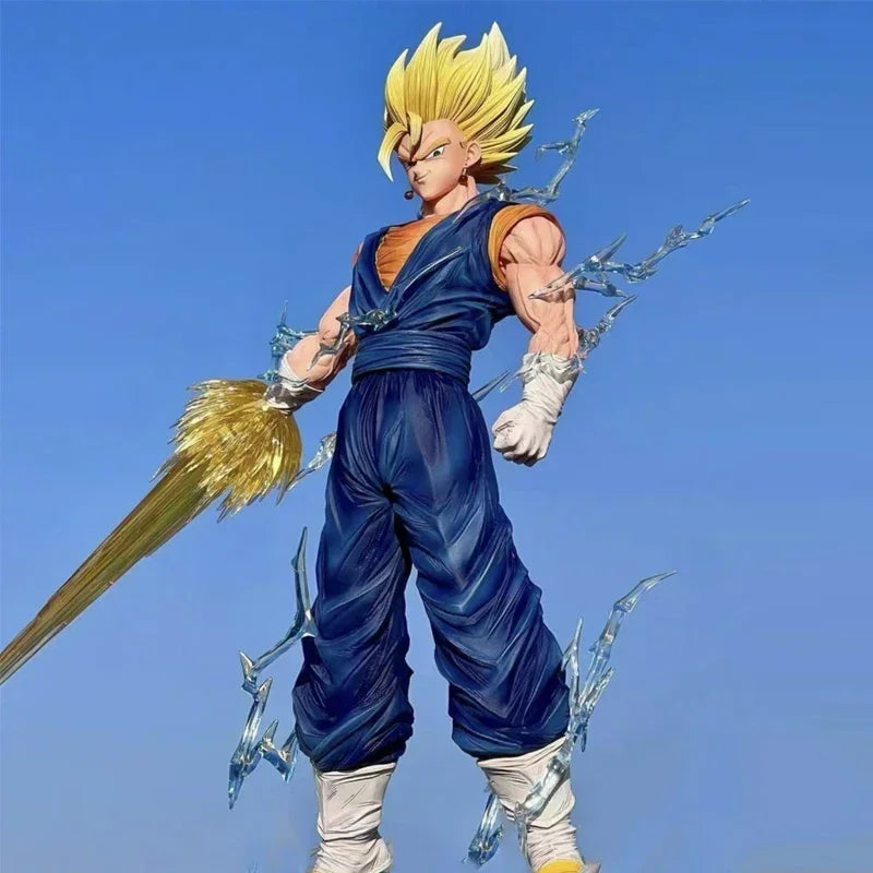 Vegito Super Saiyan Blue Gogeta 3 Heads 2 Bodies Action Figure, Dragon Ball Z Anime Figurines 32 CM