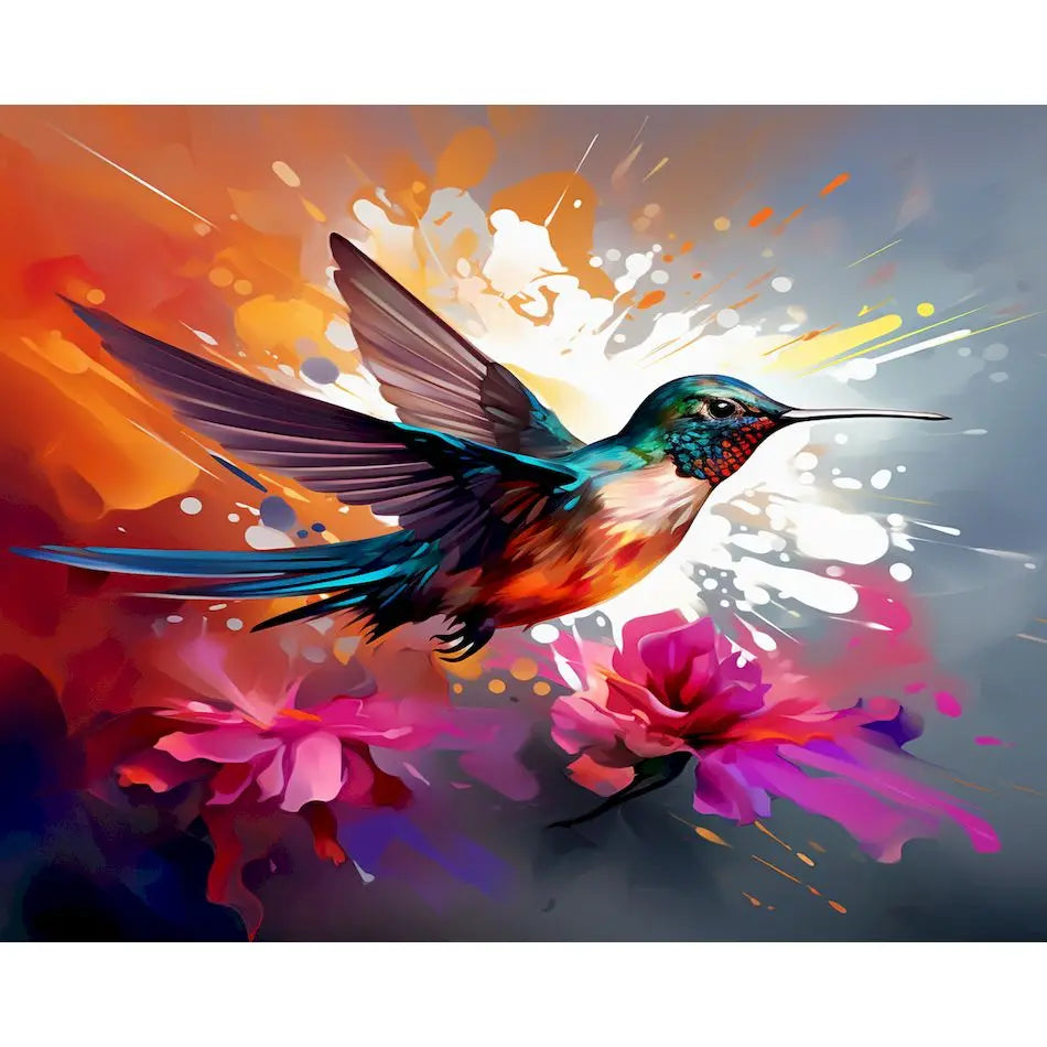 Animals and Landscape Paint by Numbers Kit – 40x50cm DIY Canvas Scenery Painting for Adults with Frame