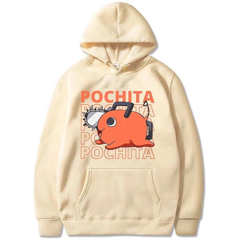 Chainsawman Women Hoodies, New Anime Hoodies Funny Pochita Graphic Print, Sweatshirt Long Sleeve Loose Tops