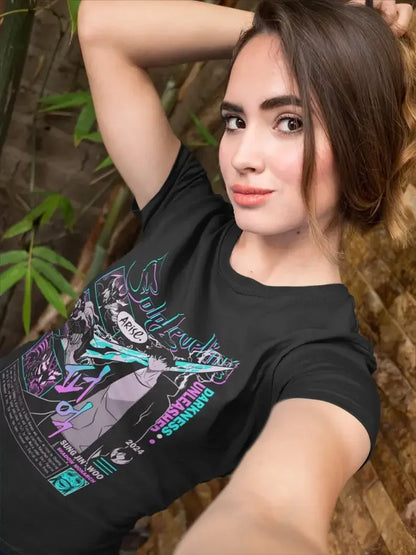 Solo Leveling Anime Fan Art Shirt, Shadow Monarch Sung Jin-Woo, Arise Igris Statue of God