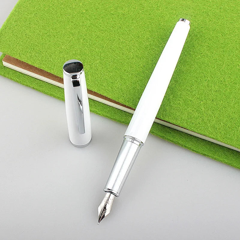 Fountain Pen Retro Design Metal Material Elegant Clip Fine Nib Writing Office Business Signature