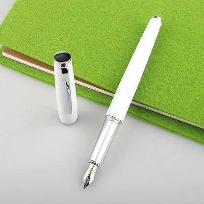 Fountain Pen Retro Design Metal Material Elegant Clip Fine Nib Writing Office Business Signature