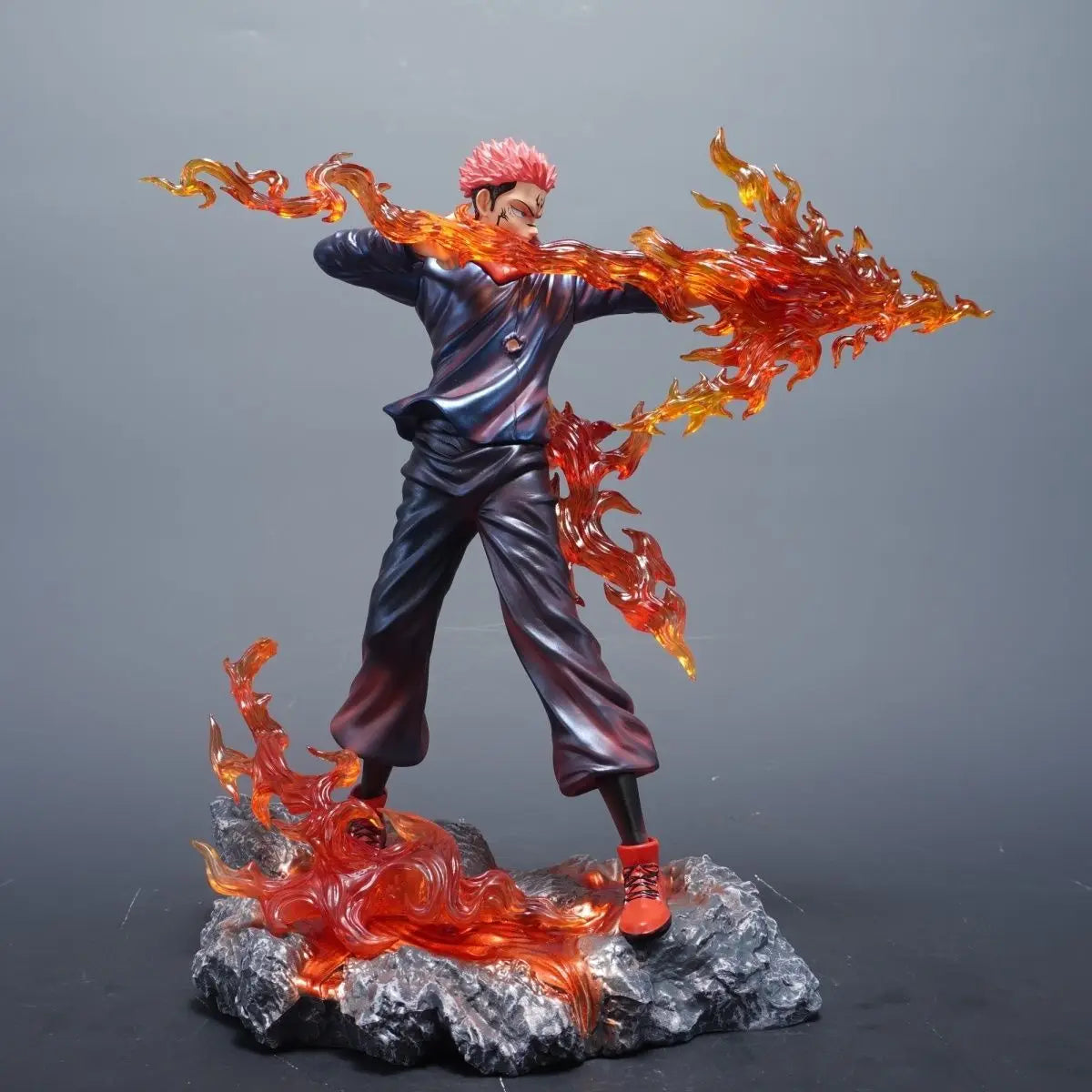 Ryomen Sukuna Anime Figure, Jujutsu Kaisen Kamino Divine Flame Arrow Action Figurines Statue 30 CM