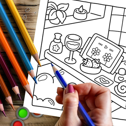 Love Style Coloring Book – 28 Pages of Romantic Art for Adults | Perfect for Birthday & Valentine's Gifts