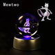 3D Pokemon Crystal Ball 5CM Mewtwo Pikachu Gengar Crystal Glass Pokemon Ball Pokeball Figure Night Light LED Lamp Base Gift - 29 Jigglypuff / 5CM - Otarealm
