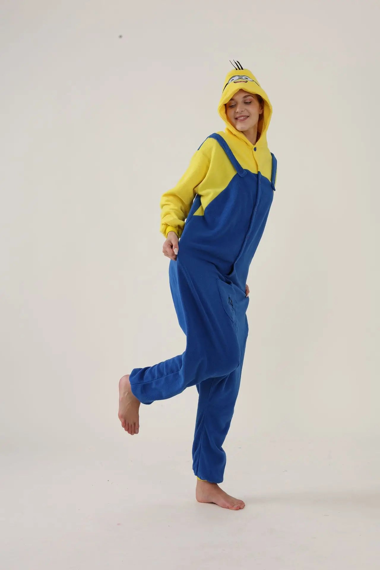 Despicable Me Minions Fleece Pajamas Cartoon Jumpsuit Minions Cartoon Anime Onesie Sleepwear