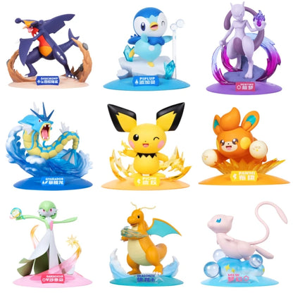 18 Styles Of Pokemon Anime Figures, Pikachu Mew Gardevoir Pichu Action Figurines