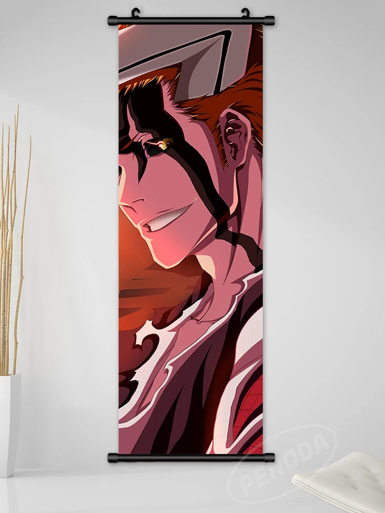 Bleach Canvas Scroll Posters, Wall Art Anime Artwork Painting Anime Hanging Poster