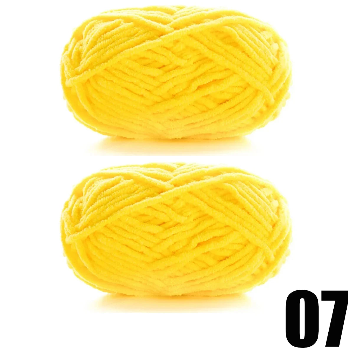 Thick Velvet Chenille Yarn – 2pcs x 50g Soft Knitting Yarn for DIY Scarves, Hats & Crafts
