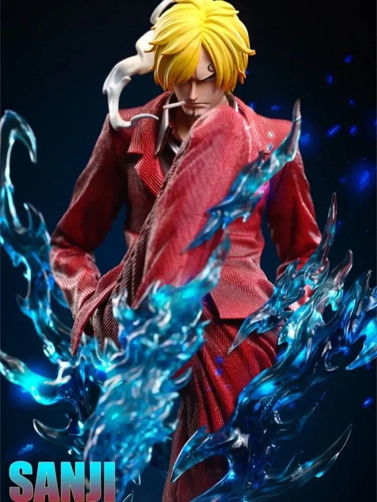 Vinsmoke Sanji Ifrit Jambe Anime Figure, One Piece Action Figurines Diable Jambe Black Foot 28 CM