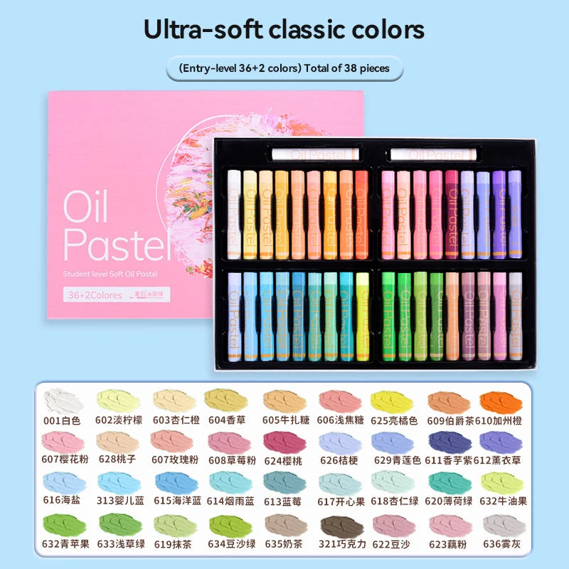 Artist Oil Pastel Set – 24/36/48 Colors Soft, Non-Toxic Sticks for Drawing, Painting & Graffiti Art