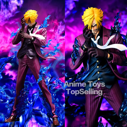 Sanji Vinsmoke Anime Figurine, One Piece Action Figure PVC Statue 24 CM
