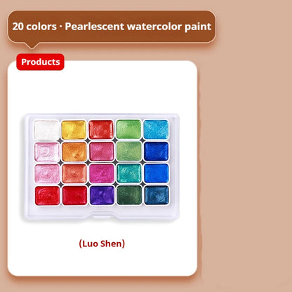 20/36/98 Color Pearlescent Watercolor Paint Intense Sparkle Metallic Watercolor Paint Set Glitter
