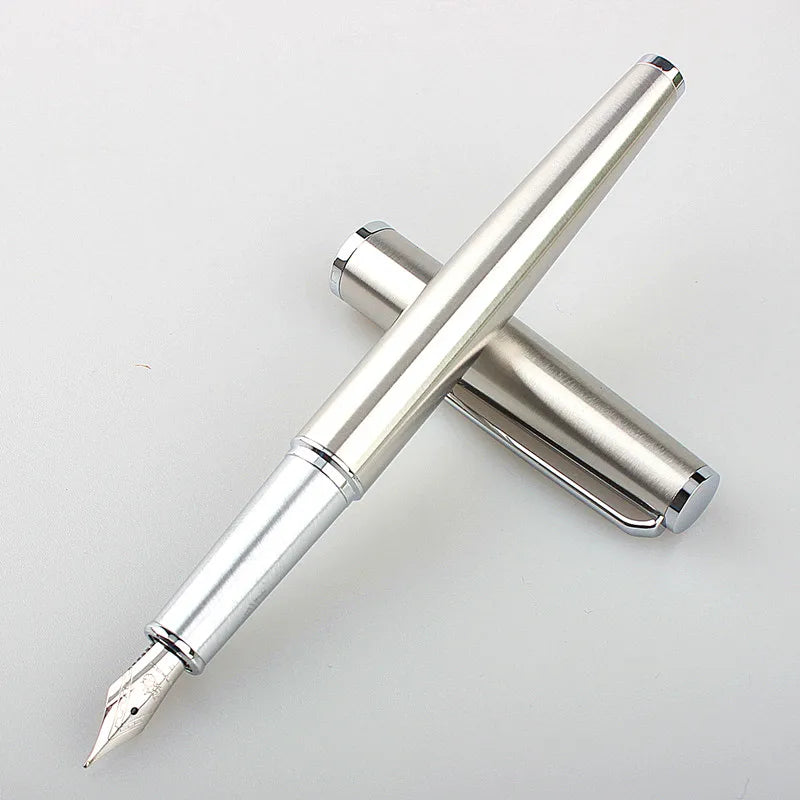 Fountain Pen Retro Design Metal Material Elegant Clip Fine Nib Writing Office Business Signature