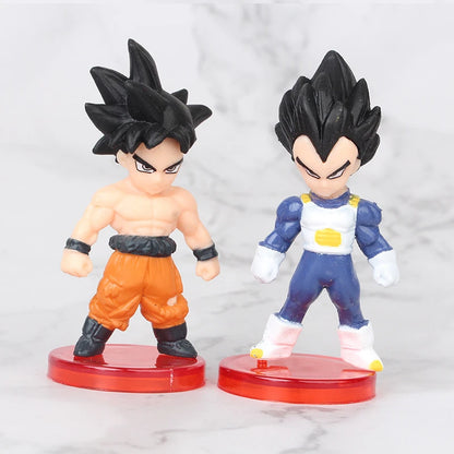 16 Pcs Set Dragon Ball Super Son Goku Gohan Vegeta Broly Piccolo Majin Buu Action Anime Figurine Mini Figures