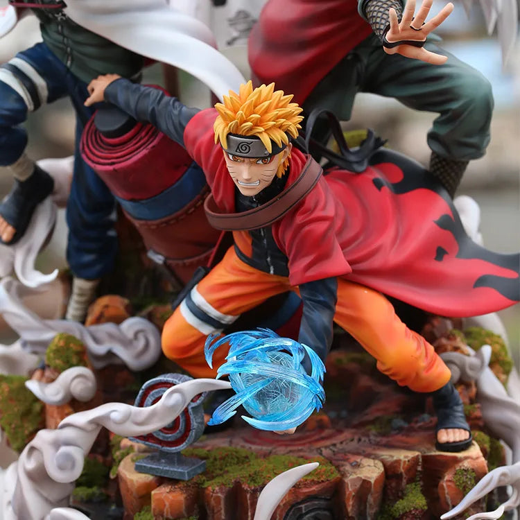 Jiraiya Minato and Naruto Anime Figurines, NARUTO SHIPPUDEN Figures Master and Apprentice Figure 41cm
