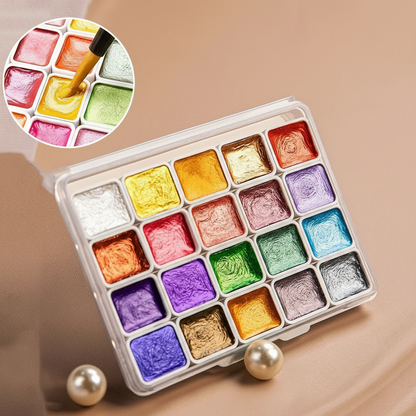 20/36/98 Color Pearlescent Watercolor Paint Intense Sparkle Metallic Watercolor Paint Set Glitter