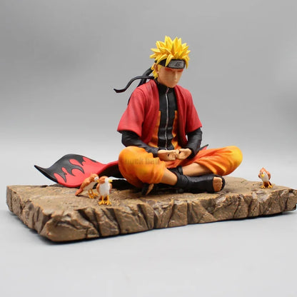 Naruto Uzumaki Sage Mode Anime Figure, Senjutsu Chakra Meditate Figurines 15cm/6in