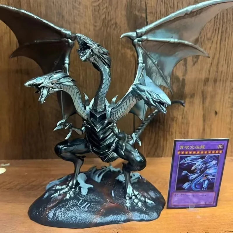 Blue-Eyes Ultimate Dragon Anime Figurine, White Dragon BEWD Yu-Gi-Oh Action Figures PVC Statue 25 CM