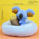 Mini Pokemon Anime Figurines, Sleeping Bean Bag Pikachu Bulbasaur Snorlax Evee Jirachi Komala 6pc Figure Set