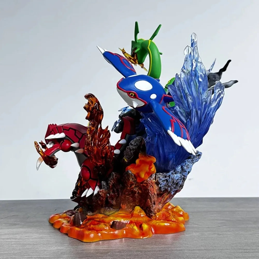 Pokemon Anime Figure Groudon Kyogre Rayquaza Action Figures Pvc Anime Figurines Collection 35 CM
