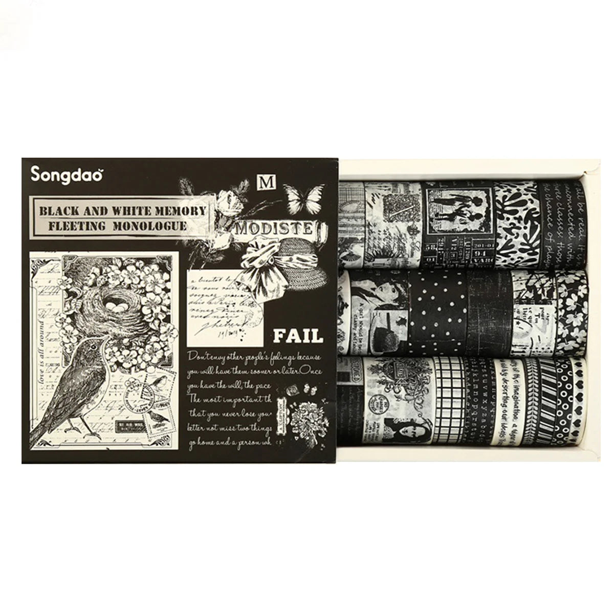 Retro Washi Tape Set – 18 to 24 Rolls per Box for DIY Crafts, Journals & Gift Wrapping