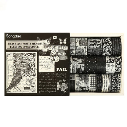 Retro Washi Tape Set – 18 to 24 Rolls per Box for DIY Crafts, Journals & Gift Wrapping