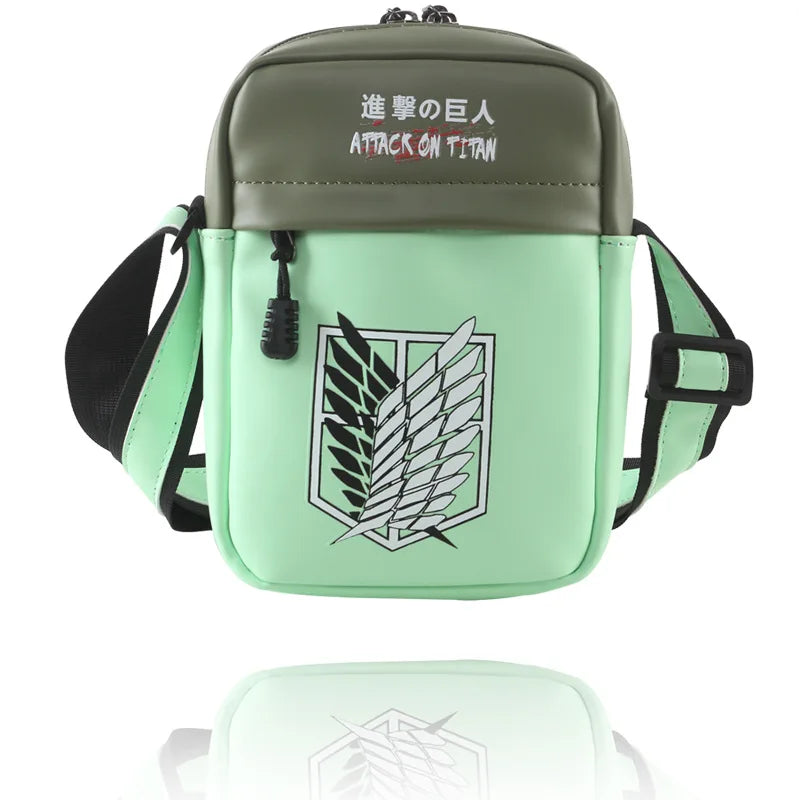 High-Capacity Multifunction Casual Shoulder Bag Apparel: Anime Dragon Ball, Demon Slayer, One Piece, Naruto, Attack on Titan