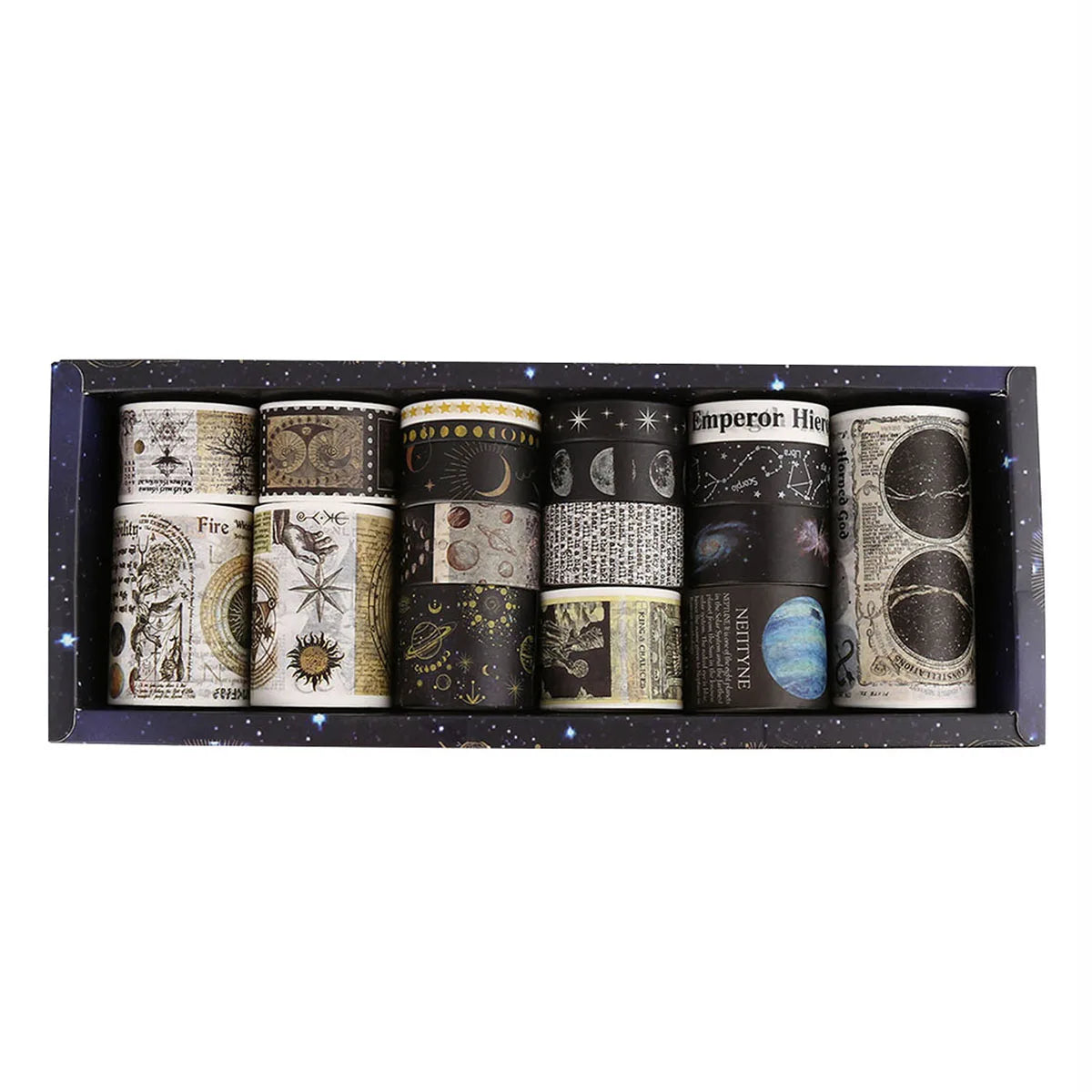 Retro Washi Tape Set – 18 to 24 Rolls per Box for DIY Crafts, Journals & Gift Wrapping