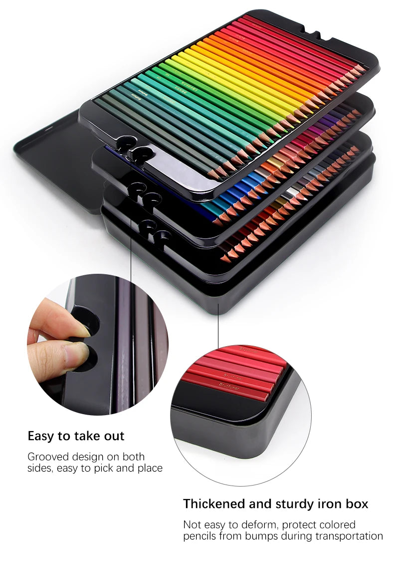 48/72/120/150/160/180 Professional Color Pencils, Oil Pencils, Watercolor Pencils Art Supplies