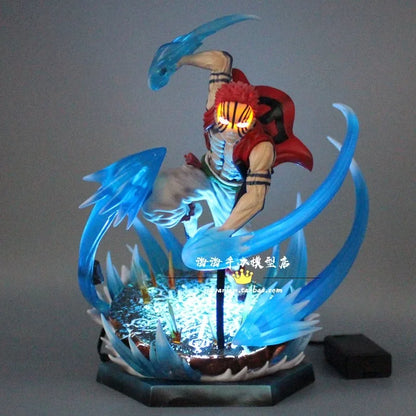 Akaza of Twelve Kizuki Demon Slayer Action Figures, LED PVC Anime Collection Model 26cm