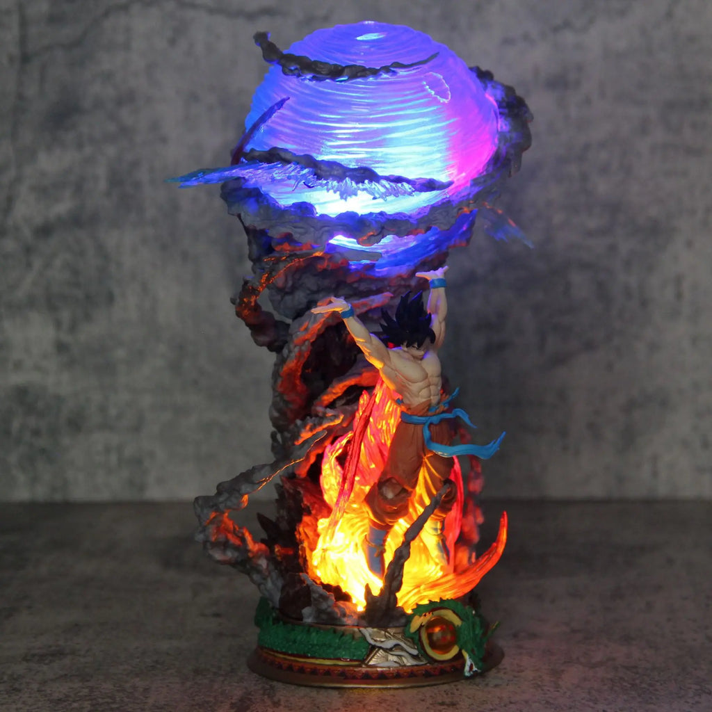 Goku LED Anime Figure, Spirit Bomb Dragon Ball Z, Dragon Ball Super Son Goku Figurines, Anime Gift 10 in