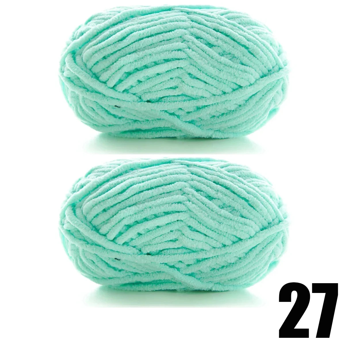 Thick Velvet Chenille Yarn – 2pcs x 50g Soft Knitting Yarn for DIY Scarves, Hats & Crafts