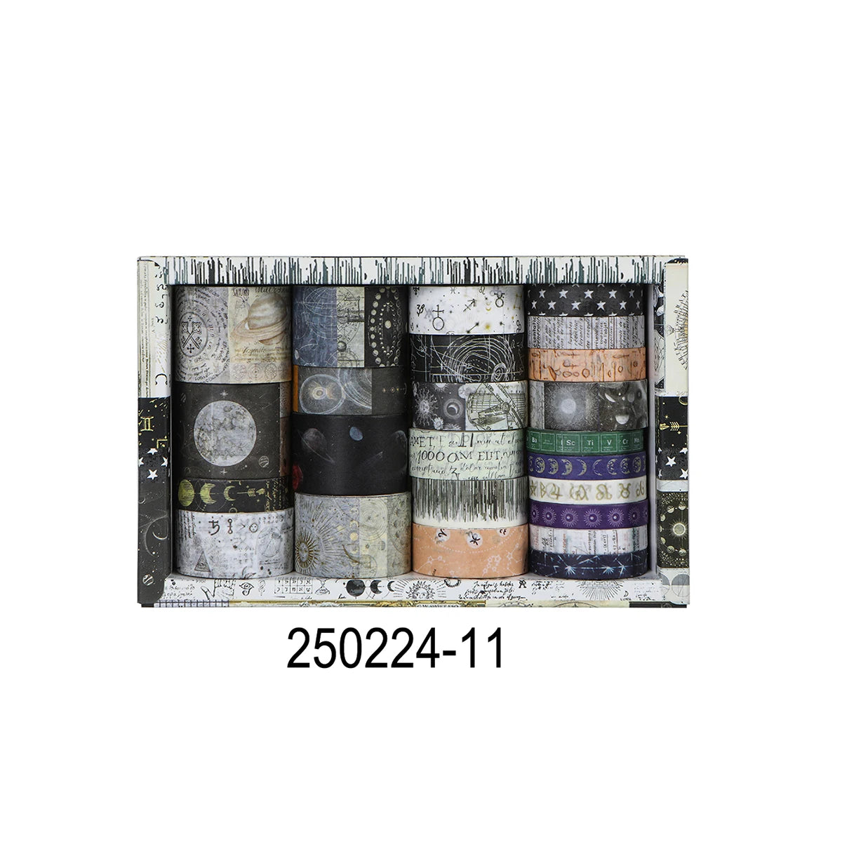 Retro Washi Tape Set – 18 to 24 Rolls per Box for DIY Crafts, Journals & Gift Wrapping