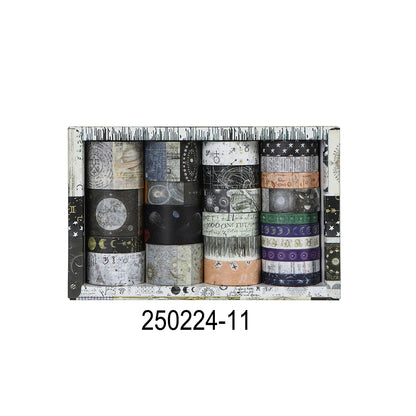 Retro Washi Tape Set – 18 to 24 Rolls per Box for DIY Crafts, Journals & Gift Wrapping