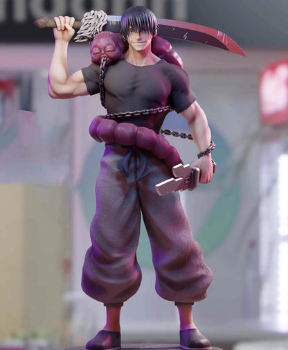 Toji Fushiguro Anime Figurine, Jujutsu Kaisen JJK Collectible Figures Strongest Warrior Standing Pose PVC Action Toys 22 cm