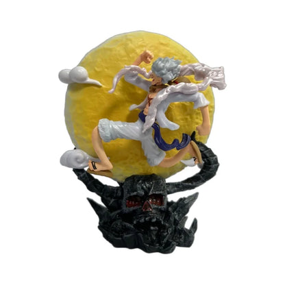 Fairy Nika Monkey D Luffy Anime Figure, One Piece Action Figurines Gear 5 With Moon 14 CM