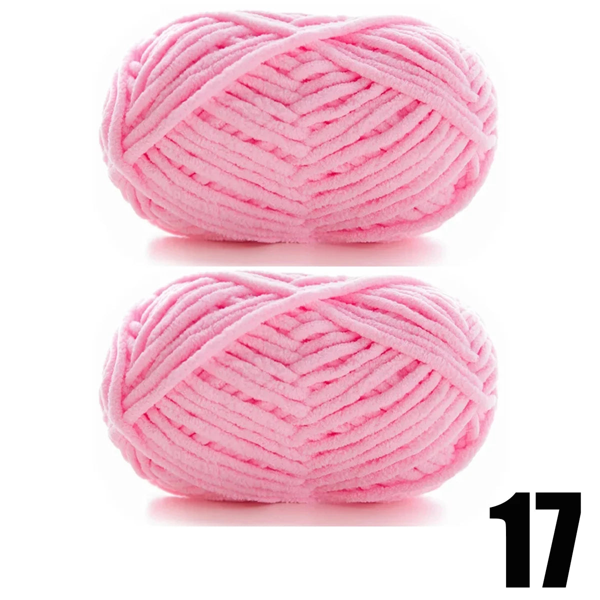 Thick Velvet Chenille Yarn – 2pcs x 50g Soft Knitting Yarn for DIY Scarves, Hats & Crafts