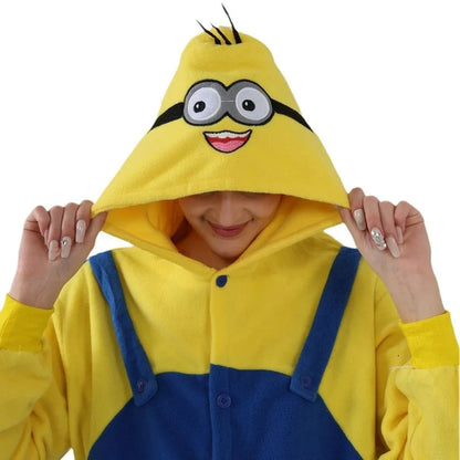 Despicable Me Minions Fleece Pajamas Cartoon Jumpsuit Minions Cartoon Anime Onesie Sleepwear