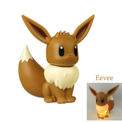 Pokemon Night Light Anime Dolls, Pikachu Eevee Jirachi Bulbasaur Psyduck Bedroom Bedside LED Lights Room Decor Kids Toys