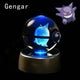 3D Pokemon Crystal Ball 5CM Mewtwo Pikachu Gengar Crystal Glass Pokemon Ball Pokeball Figure Night Light LED Lamp Base Gift - 29 Jigglypuff / 5CM - Otarealm