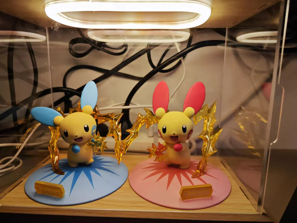 Acrylic Clear Display Case with Ring LED Lights for Action Figure Display