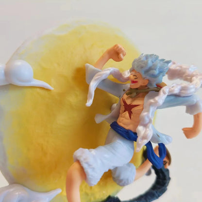 Fairy Nika Monkey D Luffy Anime Figure, One Piece Action Figurines Gear 5 With Moon 14 CM