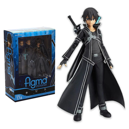 Kirigaya Kazuto Action Figure, Kirito Anime Figurines Sword Art Online, Detachable and Movable Joints Model PVC 15 CM