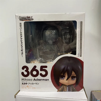 Attack on Titan Anime Figures, Shingeki no Kyojin Levi Ackerman, Eren Jaeger, Mikasa·Ackerman, Cute Kawaii Chibi Anime Figurines 10 cm