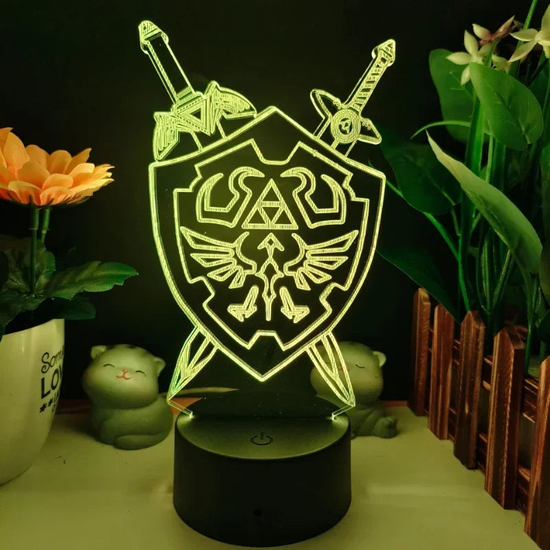 Legend of Zelda Night Lights Anime 3D Led Lamp Link Tears Of The Kingdom Lighting Bedroom Decoration