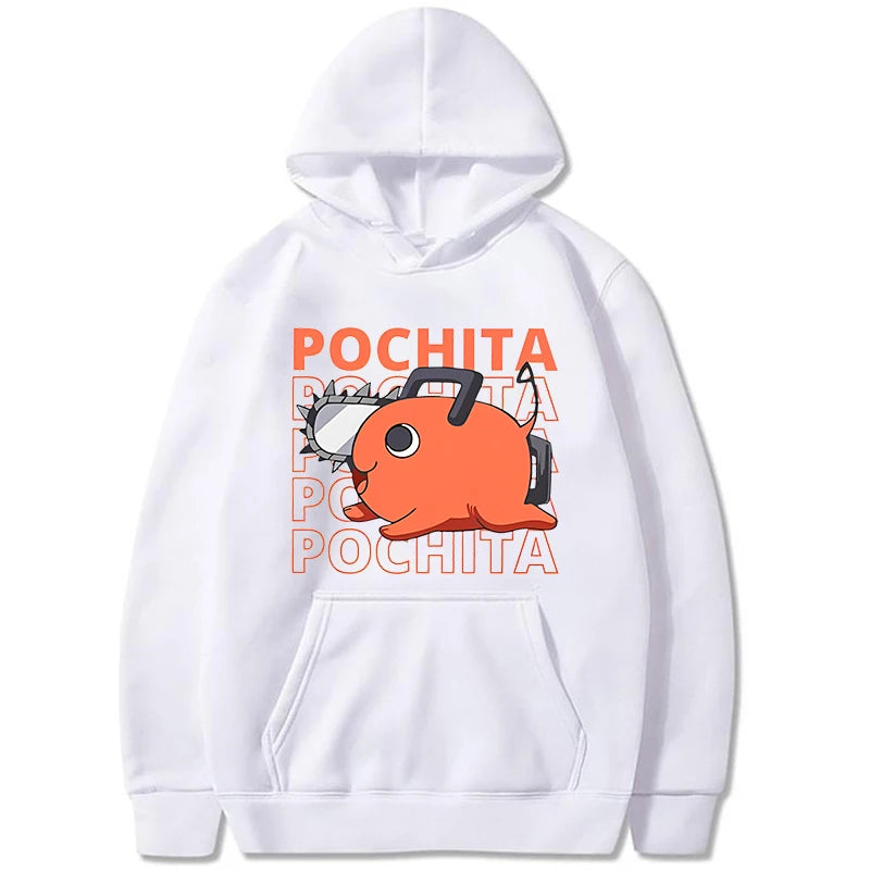 Chainsawman Women Hoodies, New Anime Hoodies Funny Pochita Graphic Print, Sweatshirt Long Sleeve Loose Tops