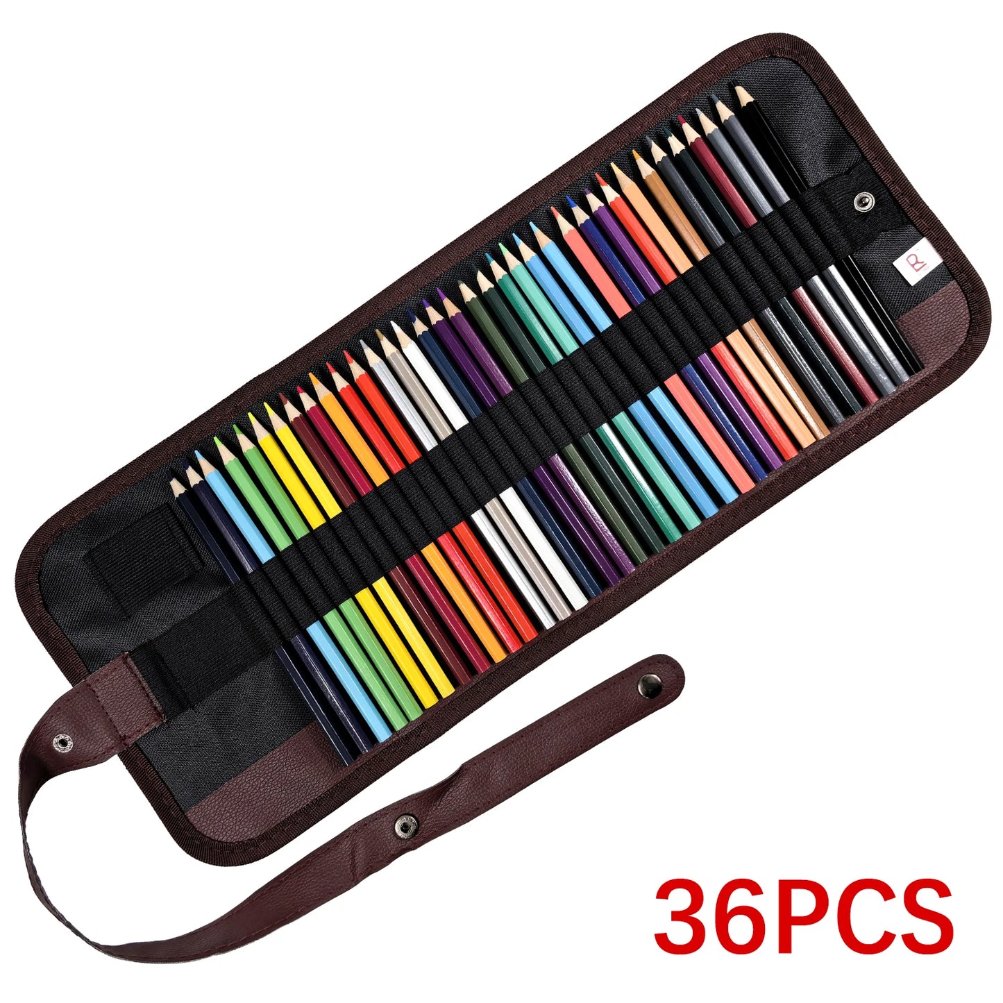 Colored Pencil Set – 36/38/50/72 Premium Artist Pencils with Handmade Canvas Wrap & Accessories